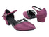 C8881 119 Purple Satin_Black Patent Trim with 1.5" Heel in the photo