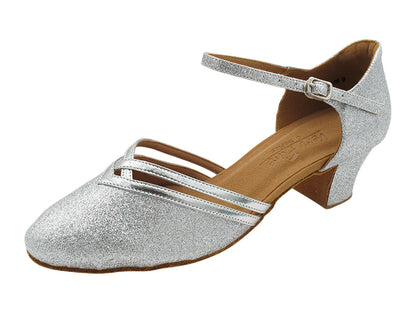 C8881 10 Silver Stardust_Shinny Silver Leather Trim with 1.5&quot; Medium Heel (NTD) in the photo