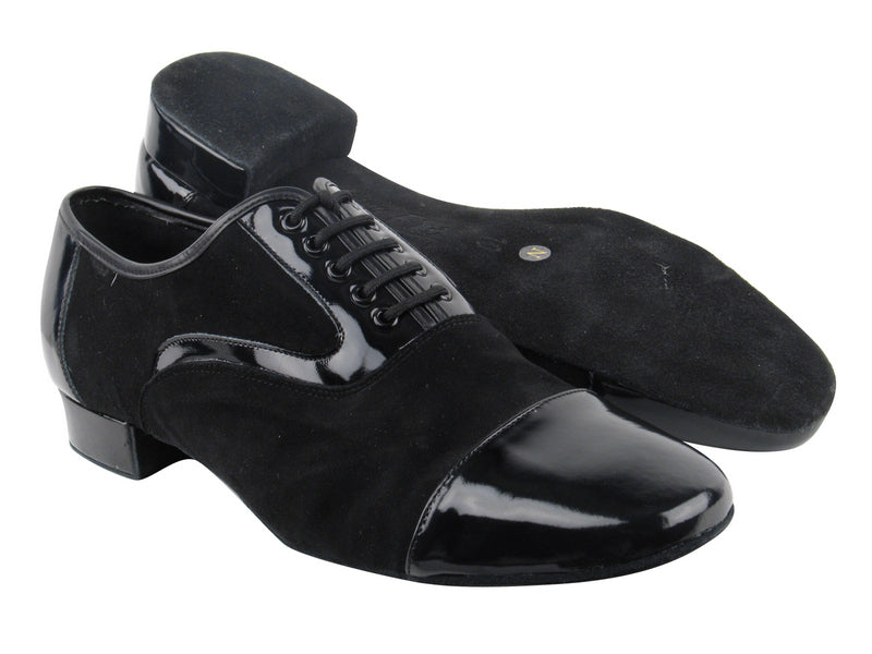 C916102 BB2 Black Patent_BF60 Black Nubuck Leather with 1&quot; Standard heel in the photo