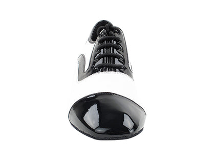 C916102 Black Patent &amp; White Leather with 1" heel in the photo