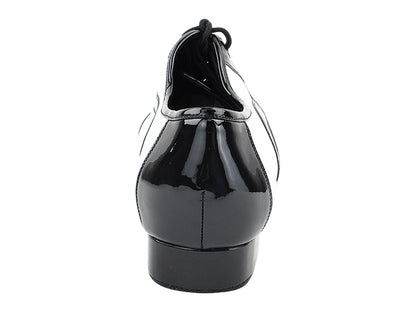 C916102 Black Patent &amp; White Leather with 1" heel in the photo