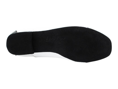 C916102 Black Patent &amp; White Leather with 1" heel in the photo