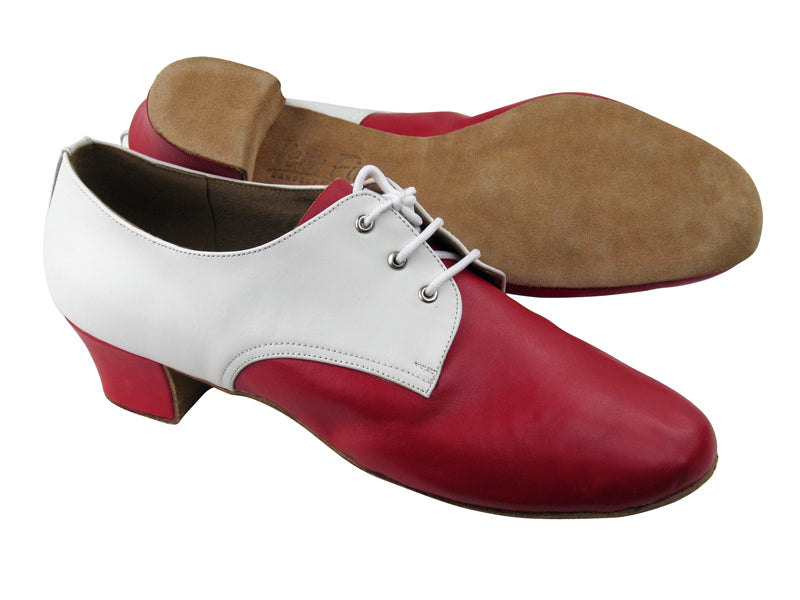 C916103 Red Leather_White Leather with 1.5&quot; heel in the photo