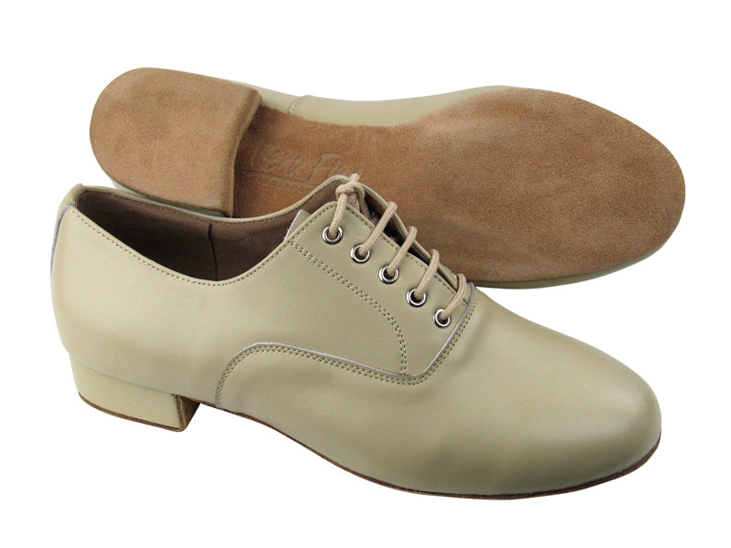 C919101 BB13 Beige Leather with 1&quot; Standard heel in the photo