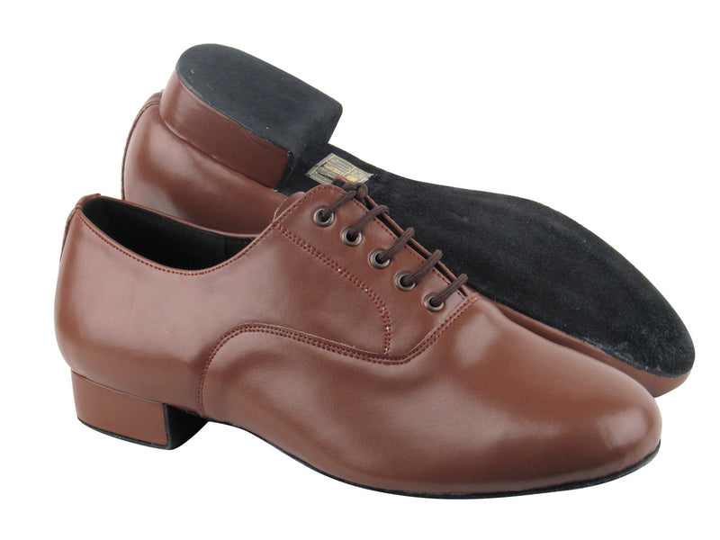 C919101 BB25 Dark Tan Leather with 1&quot; Standard heel in the photo