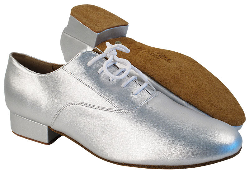 C919101 Silver PU with 1&quot; Standard Heel in the photo