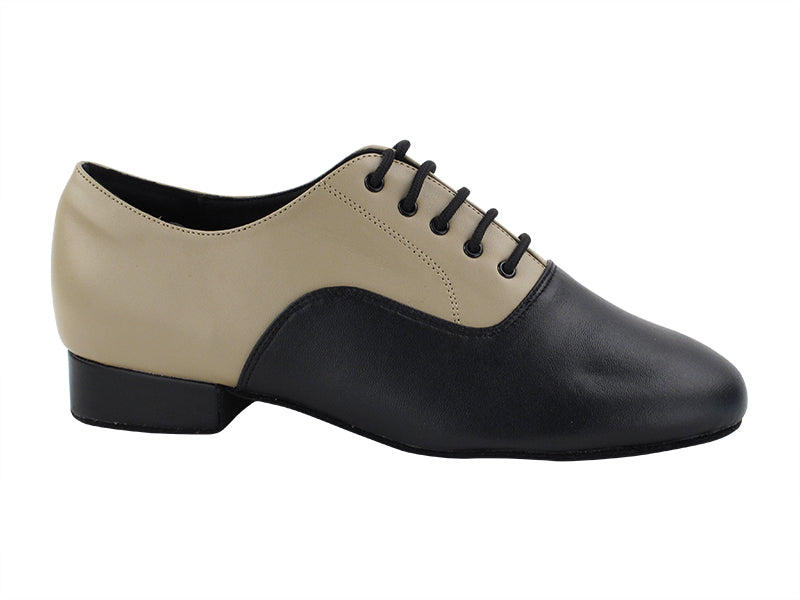 C919101 216 Black Leather_F_H & 219 Beige leather_B with Men 1" Standard Heel (2002) in the photo