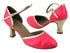 C9621 BA54 Fluorescent Magenta_BA31 Gold Leather Trim with 2.5" heel in the photo