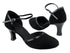 C9621 BA57 Black Nubuck_BA60 Black Patent Trim with 2.5" heel in the photo