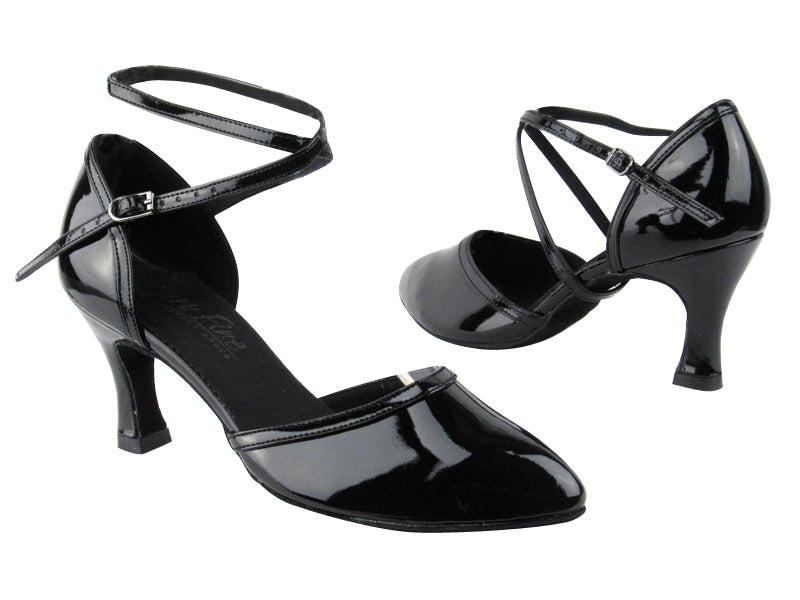 S9116 (C9621 Long Strap) BA60 Black Patent with 2.75&quot; heel in the photo