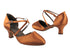 C9691 Copper Tan Satin with 2" slim heel in the photo