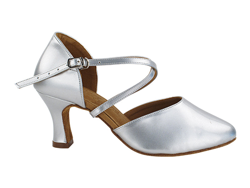C9691 230 Pearl Silver Patent with 2.5" Spool Heel (PG) in the photo