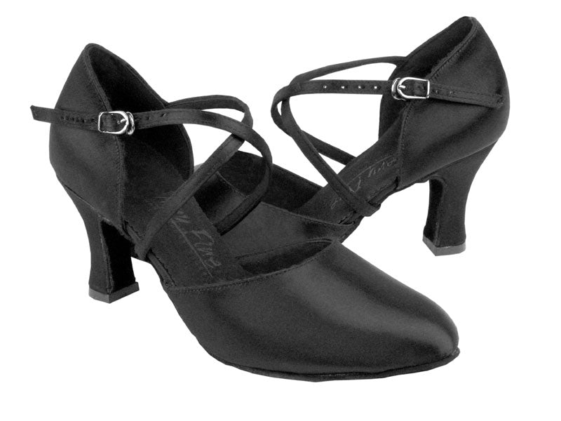 C9691 Black Satin with 2.5&quot; heel in the photo