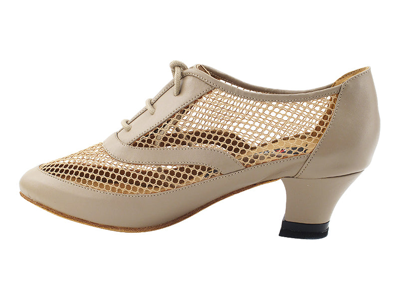 CD1108 Beige Leather with 2 INCH MEDIUM HEEL (3G09) in the photo