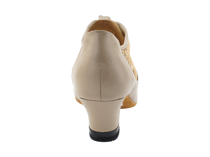 CD1108 Beige Leather with 2 INCH MEDIUM HEEL (3G09) in the photo