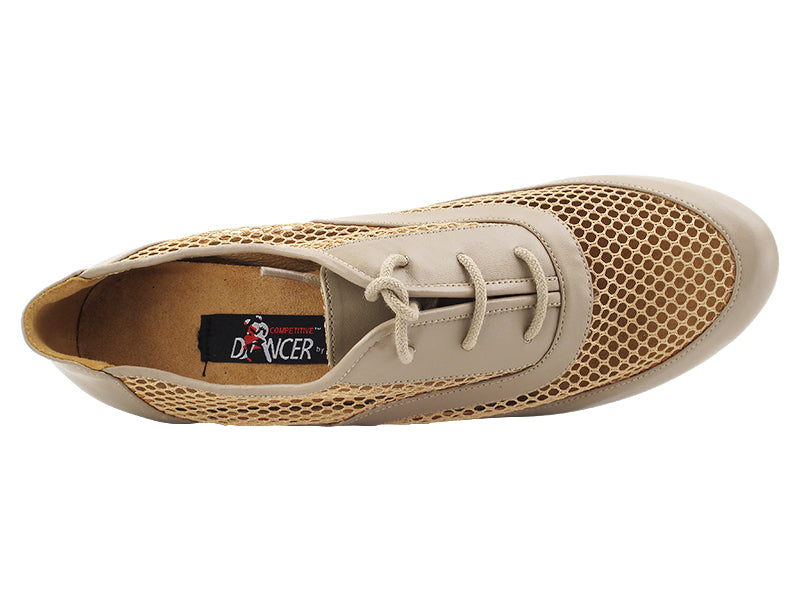 CD1108 Beige Leather with 2 INCH MEDIUM HEEL (3G09) in the photo