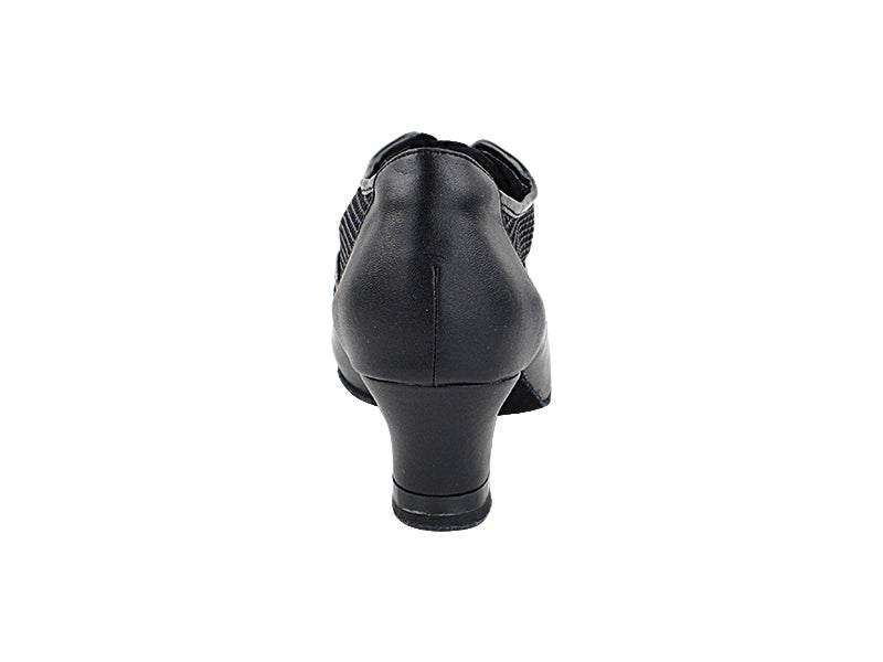 CD1108 Black Leather with 2" Medium Heel in the photo