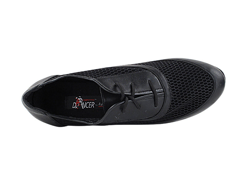 CD1108 Black Leather with 2" Medium Heel in the photo
