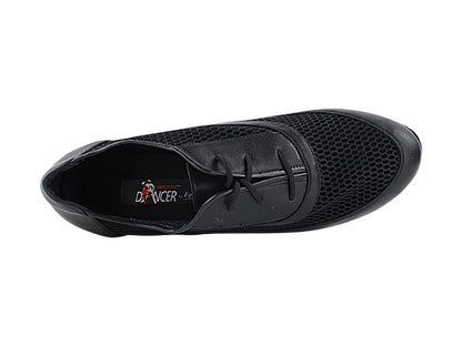 CD1108 Black Leather with 2" Medium Heel in the photo