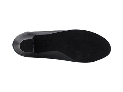 CD1108 Black Leather with 2" Medium Heel in the photo