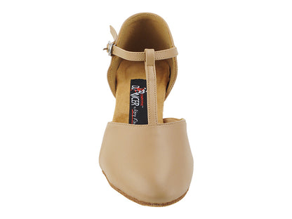 CD1113 Beige Brown Leather with 1.5&quot; Thick Cuban Heel (3G09)  in the photo