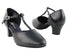 CD1113 Black Leather with 2" Medium Heel in the photo