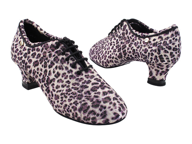 CD1116 186 Purple Leopard with 1.5&quot; Thick Cuban Heel (3G09)  in the photo