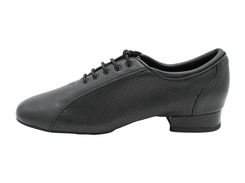 CD9319 Black Leather with 1" Standard Heel in the photo