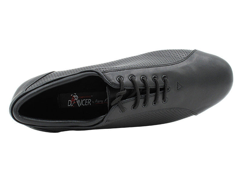 CD9319 Black Leather with 1" Standard Heel in the photo