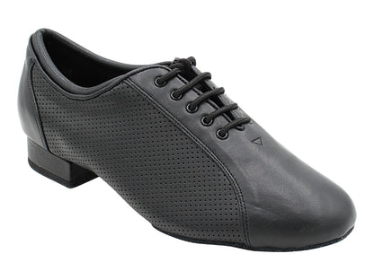 CD9319 Black Leather with 1" Standard Heel in the photo