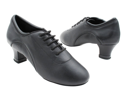 CD1120 Split Sole Black Leather with 2" Medium Heel (3G09) in the photo