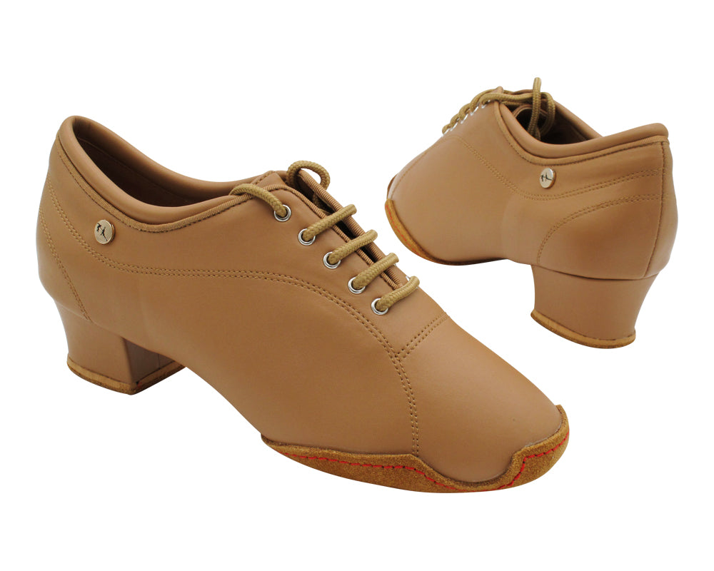 CD1121 Split Sole Beige Brown Leather with 1.5" Medium Heel (NTD) in the photo