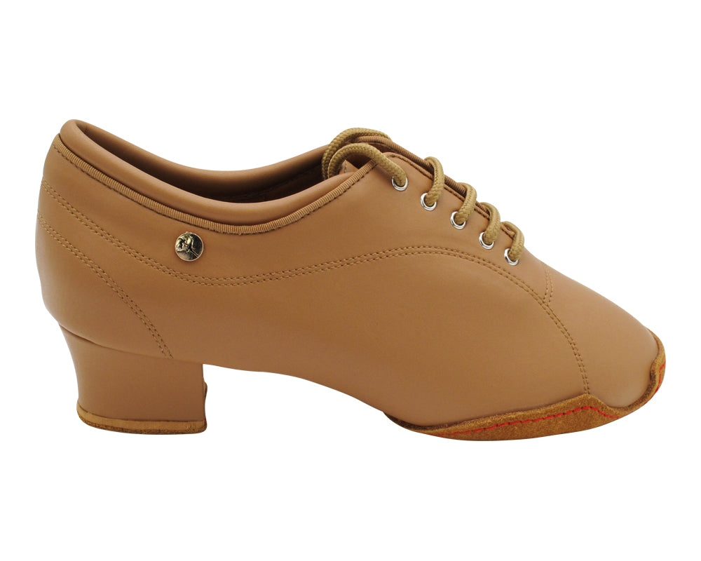 CD1121 Split Sole Beige Brown Leather with 1.5" Medium Heel (NTD) in the photo