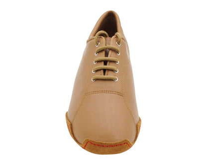 CD1121 Split Sole Beige Brown Leather with 1.5" Medium Heel (NTD) in the photo