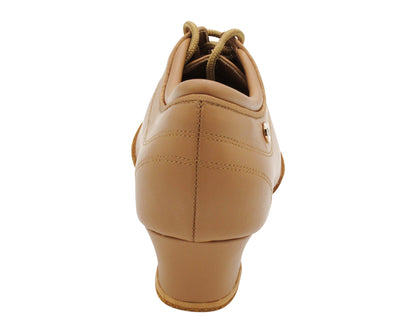 CD1121 Split Sole Beige Brown Leather with 1.5" Medium Heel (NTD) in the photo