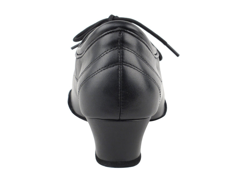 CD1121 Split Sole Black Leather with 1.5" Medium Heel (NTD) in the photo