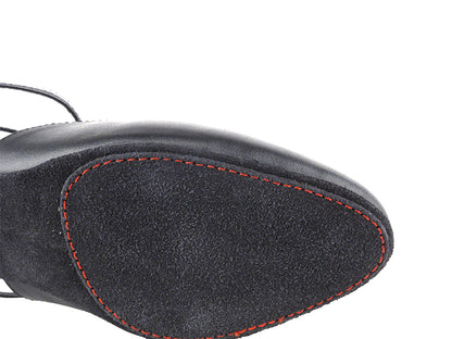 CD1123DB Black Leather with 2" Medium Heel in the photo