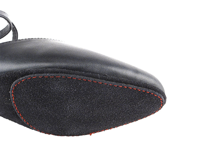 CD1123DB Black Leather with 2" Medium Heel in the photo