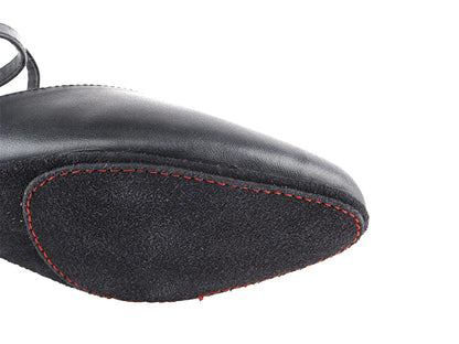 CD1123DB Black Leather with 2" Medium Heel in the photo