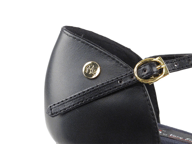 CD1123DB Black Leather with 2" Medium Heel in the photo