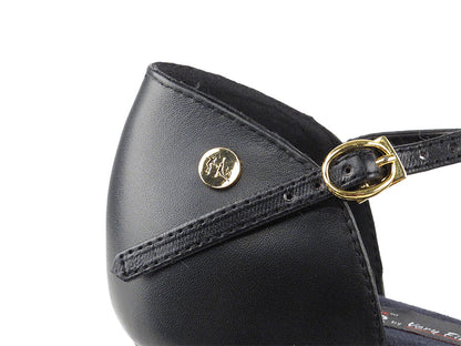 CD1123DB Black Leather with 2" Medium Heel in the photo