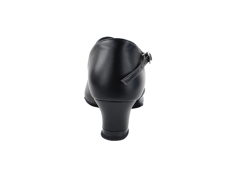 CD1123DB Black Leather with 2" Medium Heel in the photo