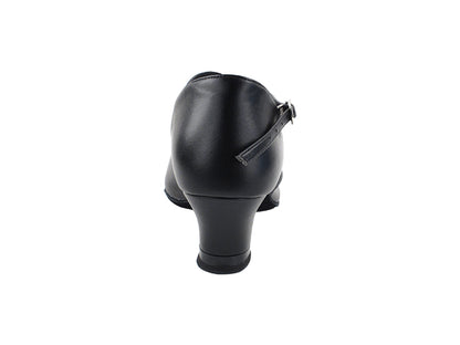 CD1123DB Black Leather with 2" Medium Heel in the photo
