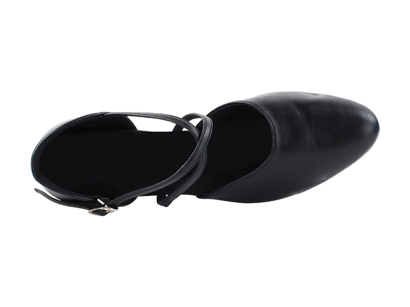CD1123DB Black Leather with 2" Medium Heel in the photo