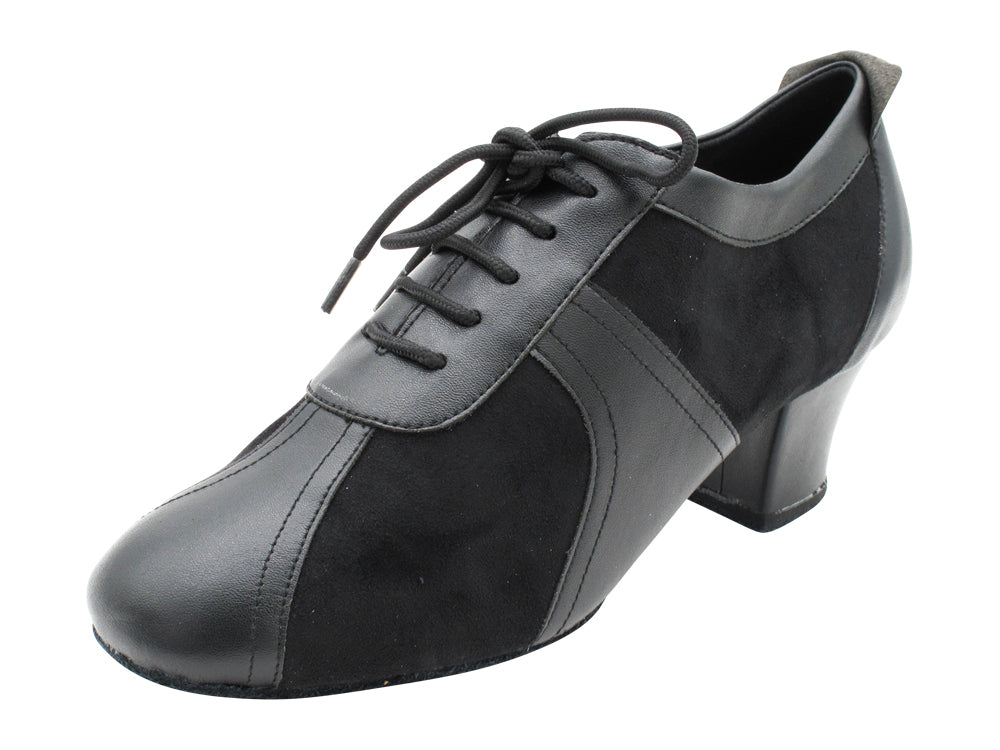 CD1127 Split Sole Black Leather &amp; Oxford Nubuck with 1.6" Medium Heel (NJ) in the photo