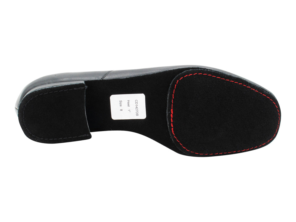 CD1427DB Black Leather with 1" standard heel