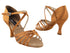 CD2001 Dark Tan Satin with 3" Flare heel in the photo