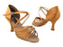 CD2030 Dark Tan Satin with 3" Flare heel in the photo