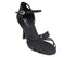CD2177 Black Satin with 3" Flare heel in the photo