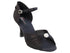 CD2178 Black Satin with 3" Flare heel in the photo